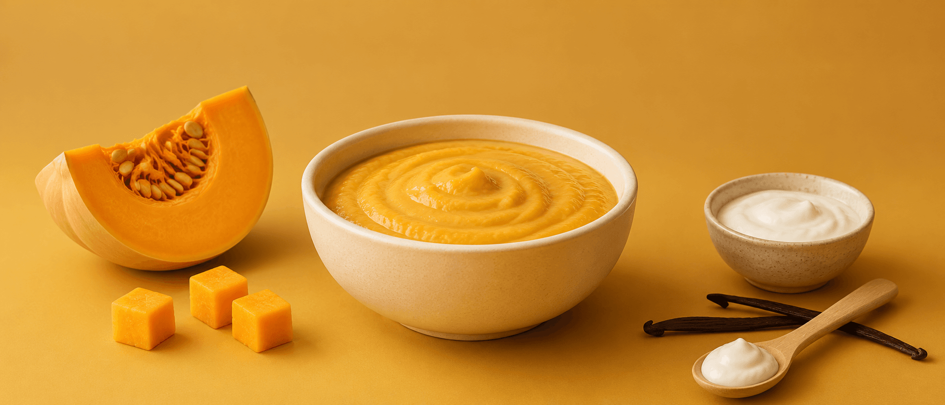 Crème butternut vanille yaourt