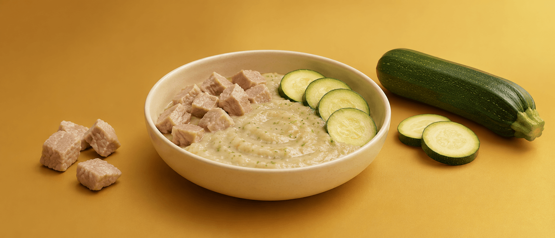 Purée moulinée veau courgette